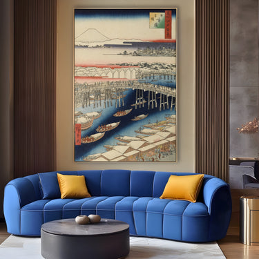 Quadro Stampa su Tela Cento vedute famose di Edo II, Utagawa Hiroshige - CupidoDesign