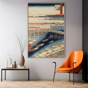 Quadro Stampa su Tela Cento vedute famose di Edo II, Utagawa Hiroshige - CupidoDesign