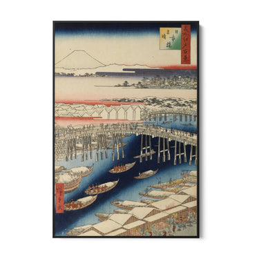 Quadro Stampa su Tela Cento vedute famose di Edo II, Utagawa Hiroshige - CupidoDesign