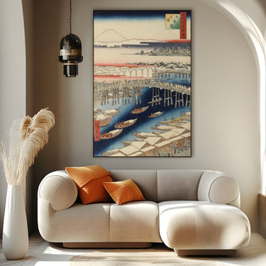 Quadro Stampa su Tela Cento vedute famose di Edo II, Utagawa Hiroshige - CupidoDesign