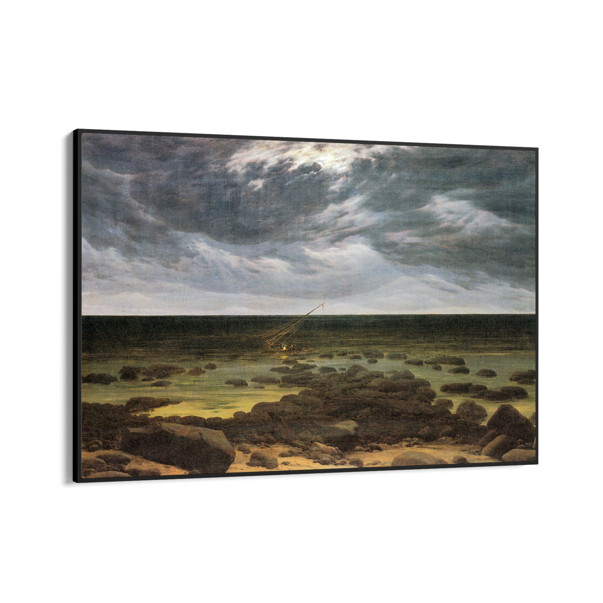 Quadro Stampa su Tela Chiaro di luna sul mare, Caspar David Friedrich - CupidoDesign