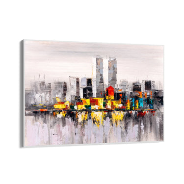Quadro Stampa su Tela Città Riflessa - CupidoDesign