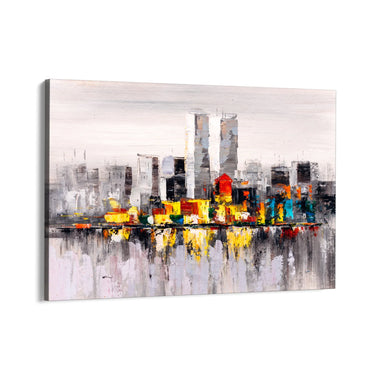 Quadro Stampa su Tela Città Riflessa - CupidoDesign