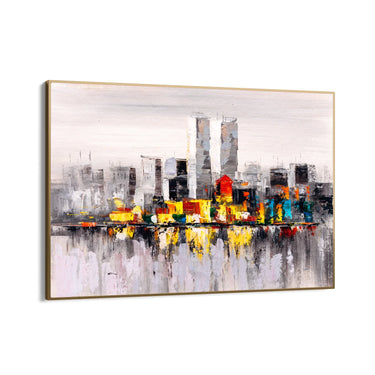 Quadro Stampa su Tela Città Riflessa - CupidoDesign