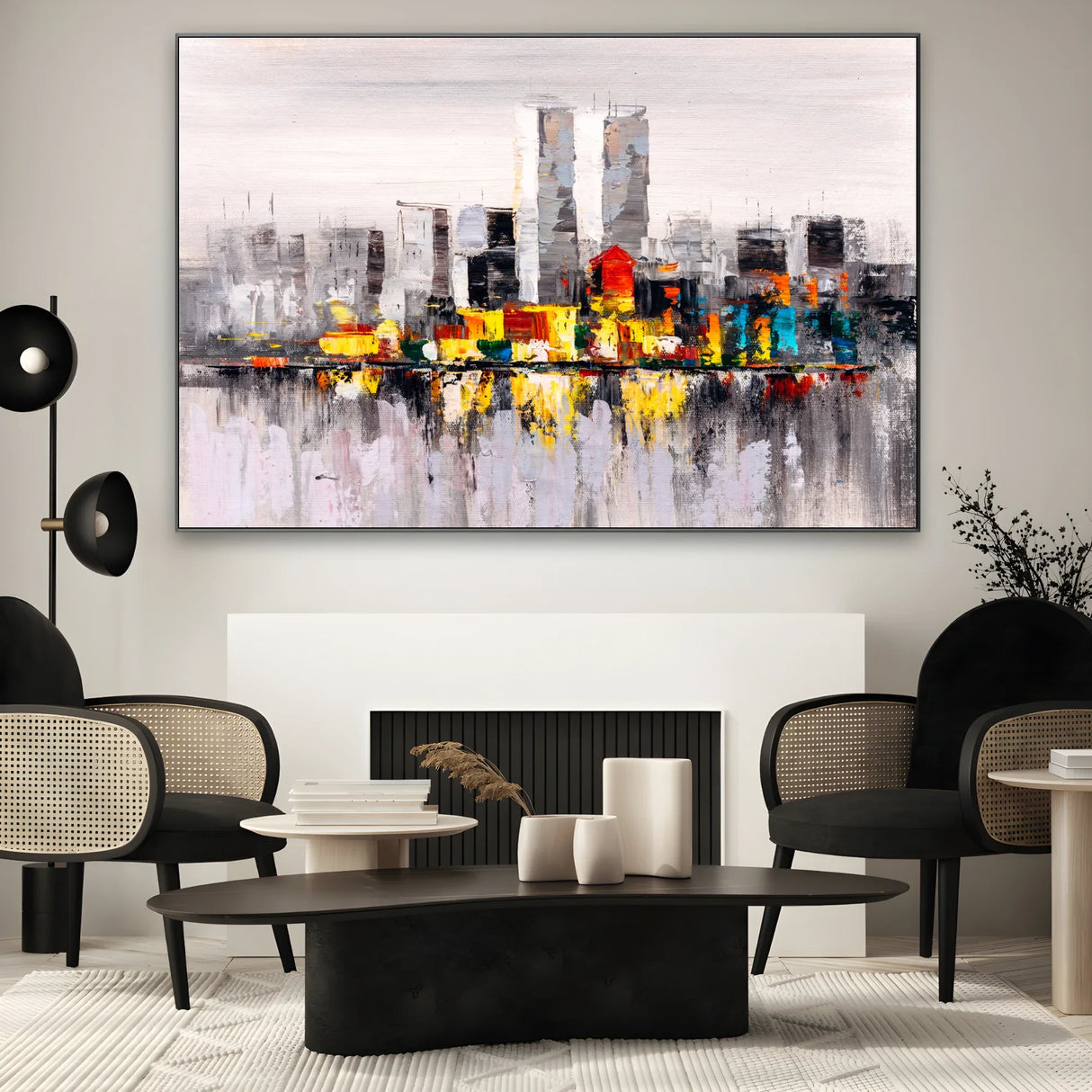 Quadro Stampa su Tela Città Riflessa - CupidoDesign