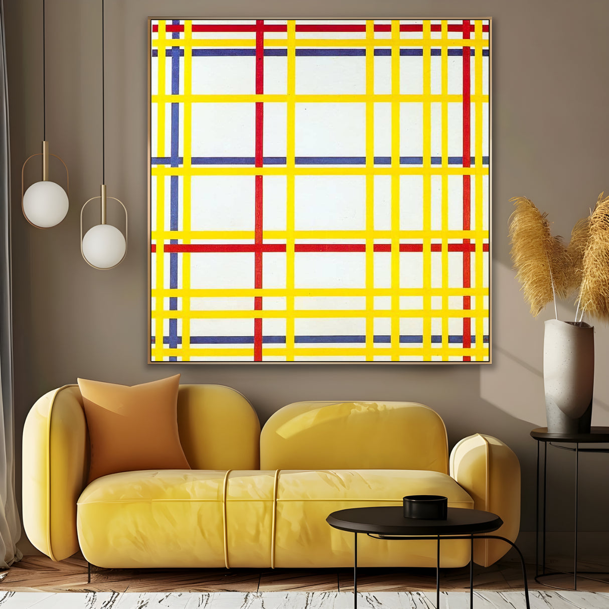 Quadro Stampa su Tela Città di New York, Piet Mondrian - CupidoDesign