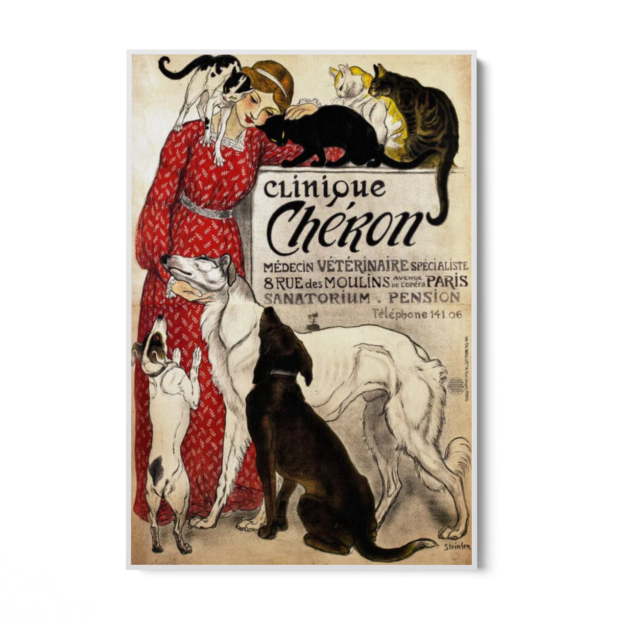 Quadro Stampa su Tela Clinique Chéron, Théophile Steinlen - CupidoDesign