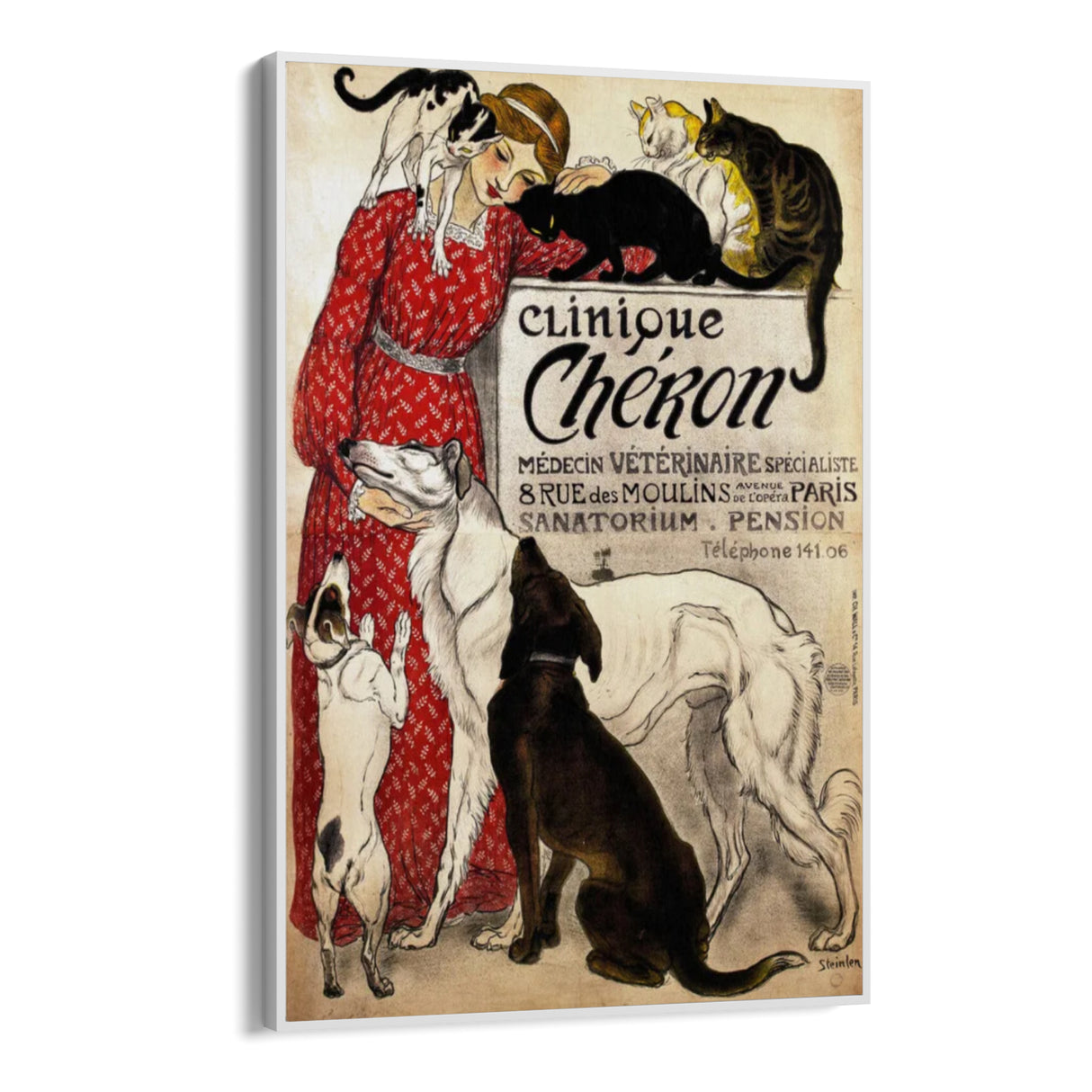 Quadro Stampa su Tela Clinique Chéron, Théophile Steinlen - CupidoDesign