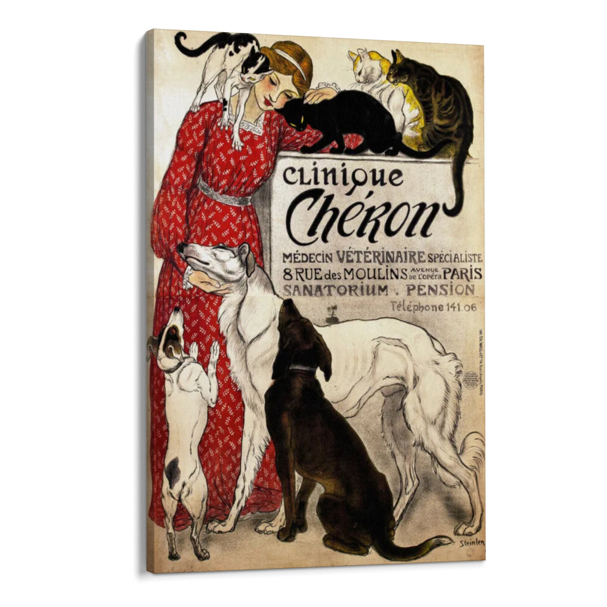 Quadro Stampa su Tela Clinique Chéron, Théophile Steinlen - CupidoDesign