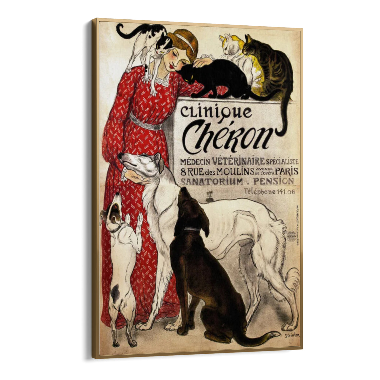 Quadro Stampa su Tela Clinique Chéron, Théophile Steinlen - CupidoDesign