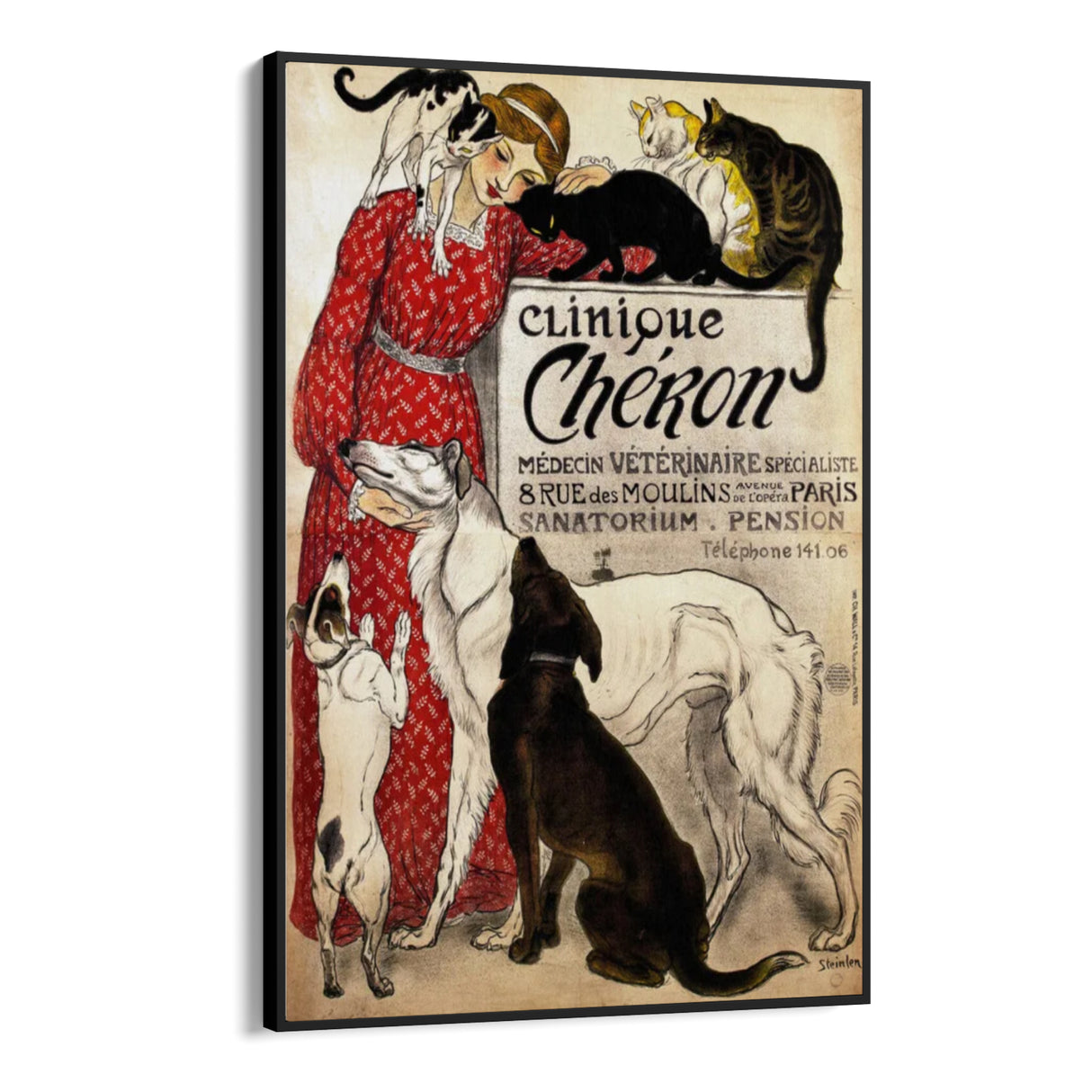 Quadro Stampa su Tela Clinique Chéron, Théophile Steinlen - CupidoDesign
