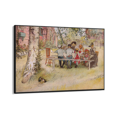 Quadro Stampa su Tela Colazione sotto la grande betulla, Carl Larsson - CupidoDesign