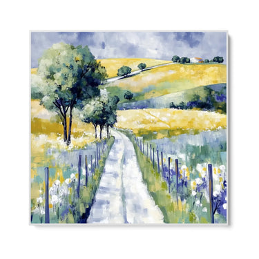 Quadro Stampa su Tela Collina di Girasoli - CupidoDesign