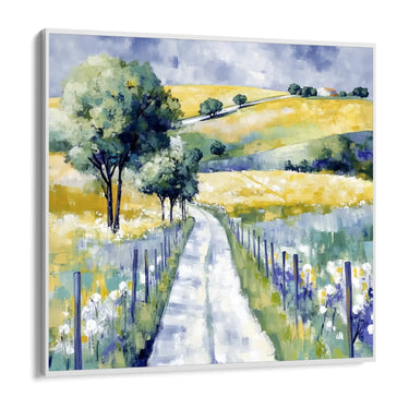 Quadro Stampa su Tela Collina di Girasoli - CupidoDesign