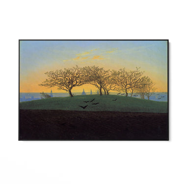Quadro Stampa su Tela Collina e campo arato vicino a Dresda, Caspar David Friedrich - CupidoDesign