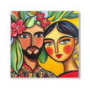 Quadro Stampa su Tela Colorful Love - CupidoDesign
