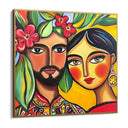 Quadro Stampa su Tela Colorful Love - CupidoDesign