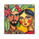 Quadro Stampa su Tela Colorful Love - CupidoDesign