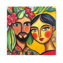 Quadro Stampa su Tela Colorful Love - CupidoDesign