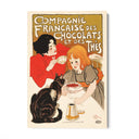Quadro Stampa su Tela Compagnie Francaise des Chocolats, Théophile Steinlen - CupidoDesign