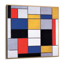 Quadro Stampa su Tela Composizione A con nero, rosso, grigio, giallo e blu, Piet Mondrian - CupidoDesign