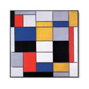 Quadro Stampa su Tela Composizione A con nero, rosso, grigio, giallo e blu, Piet Mondrian - CupidoDesign