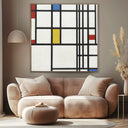 Quadro Stampa su Tela Composizione N. 12, Piet Mondrian - CupidoDesign