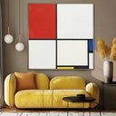 Quadro Stampa su Tela Composizione N. III con Rosso, Blu, Giallo E Nero, Piet Mondrian - CupidoDesign