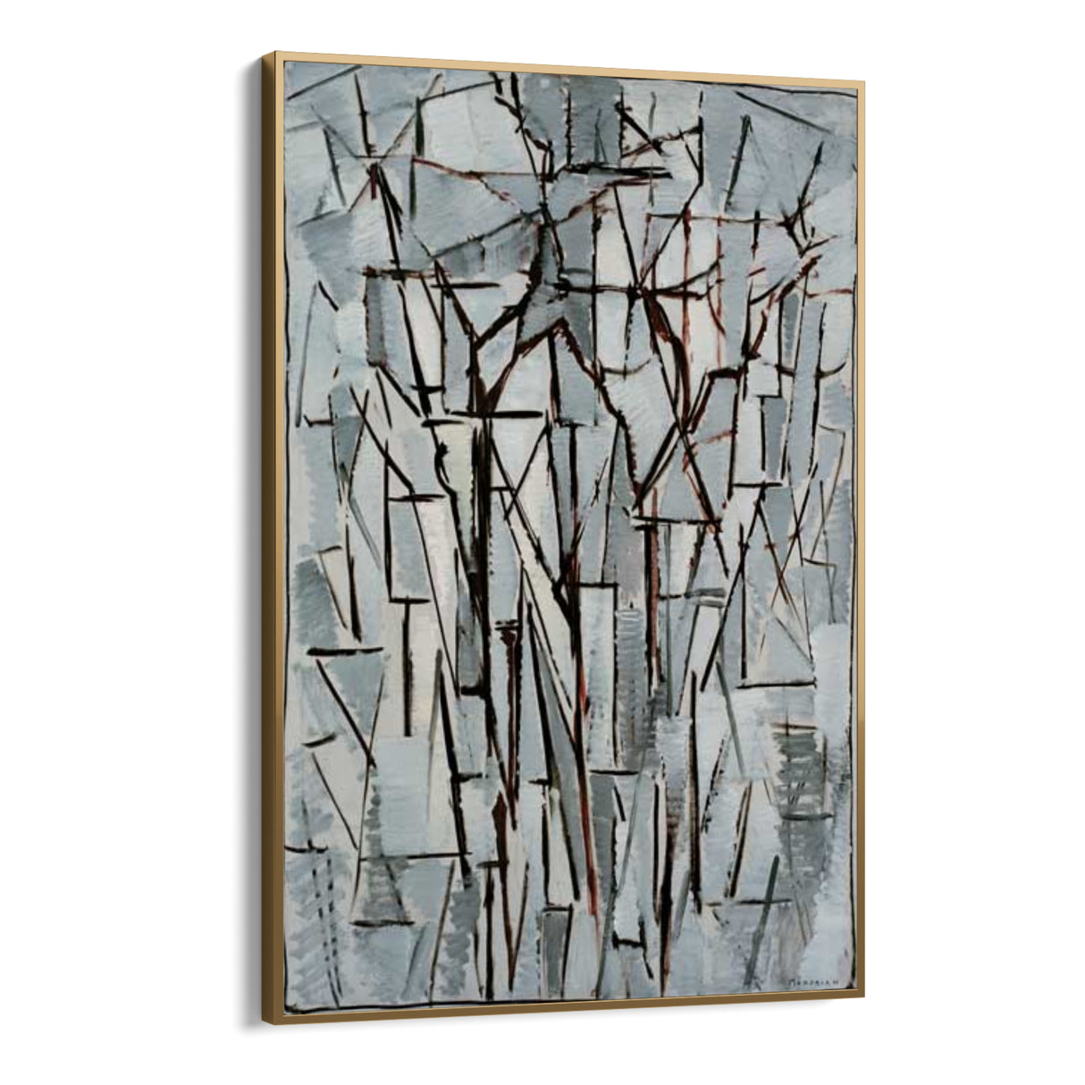 Quadro Stampa su Tela Composizione alberi II, Piet Mondrian - CupidoDesign