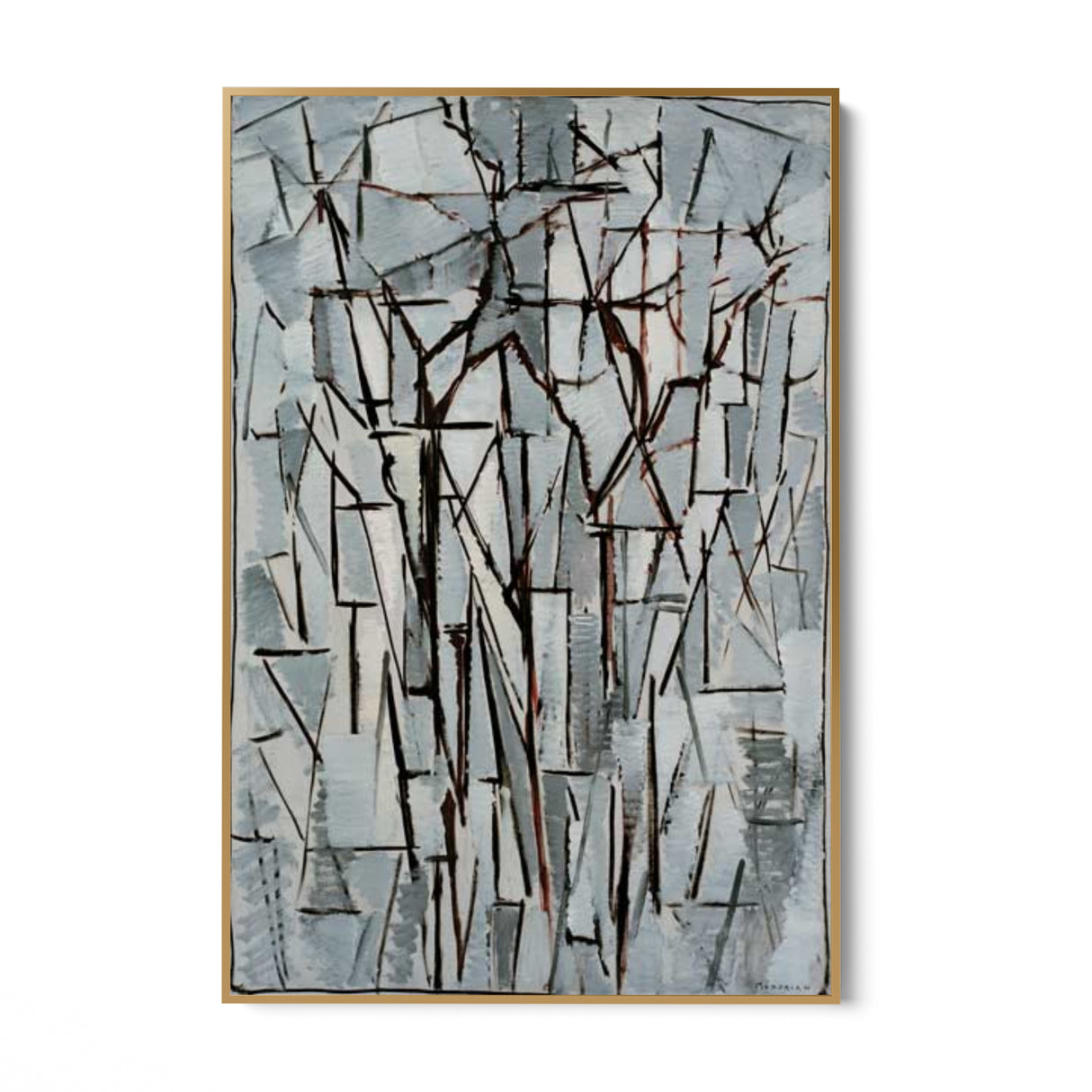 Quadro Stampa su Tela Composizione alberi II, Piet Mondrian - CupidoDesign
