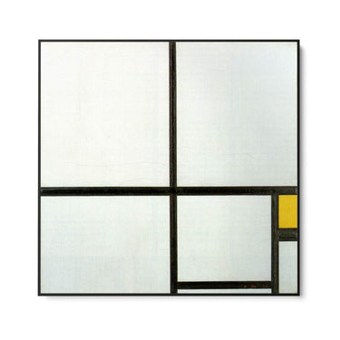 Quadro Stampa su Tela Composizione con Giallo, Piet Mondrian - CupidoDesign