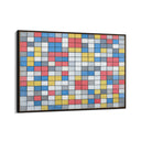 Quadro Stampa su Tela Composizione con griglia 9 Scacchiera con colori chiari, Piet Mondrian - CupidoDesign