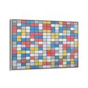 Quadro Stampa su Tela Composizione con griglia 9 Scacchiera con colori chiari, Piet Mondrian - CupidoDesign