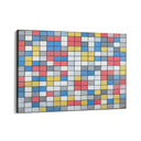 Quadro Stampa su Tela Composizione con griglia 9 Scacchiera con colori chiari, Piet Mondrian - CupidoDesign