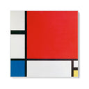 Quadro Stampa su Tela Composizione con rosso, blu e giallo, Piet Mondrian - CupidoDesign