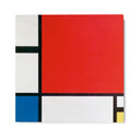 Quadro Stampa su Tela Composizione con rosso, blu e giallo, Piet Mondrian - CupidoDesign