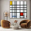 Quadro Stampa su Tela Composizione con rosso, giallo e blu, Piet Mondrian - CupidoDesign