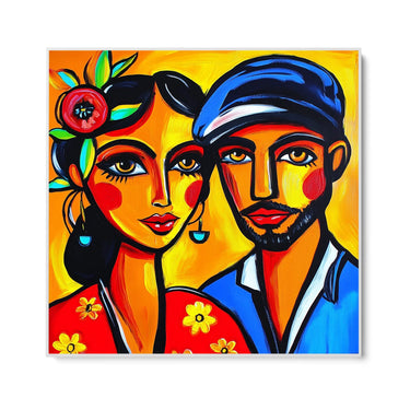 Quadro Stampa su Tela Coppia Solare - CupidoDesign