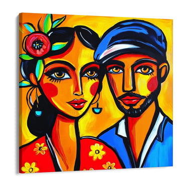 Quadro Stampa su Tela Coppia Solare - CupidoDesign