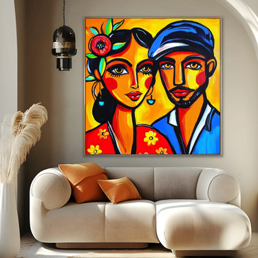 Quadro Stampa su Tela Coppia Solare - CupidoDesign