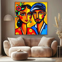 Quadro Stampa su Tela Coppia Solare - CupidoDesign