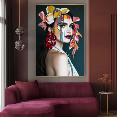 Quadro Stampa su Tela Corona di Petali - CupidoDesign