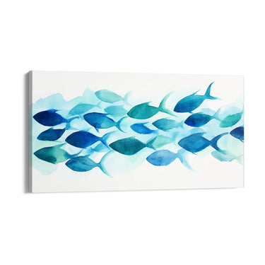 Quadro Stampa su Tela Corrente Blu - CupidoDesign