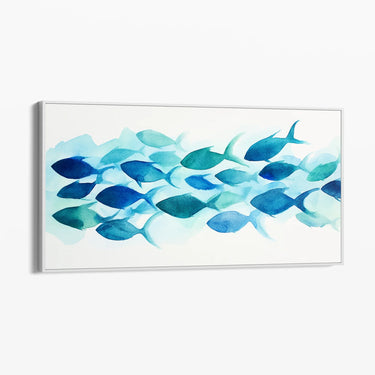 Quadro Stampa su Tela Corrente Blu - CupidoDesign