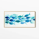 Quadro Stampa su Tela Corrente Blu - CupidoDesign