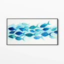 Quadro Stampa su Tela Corrente Blu - CupidoDesign
