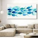 Quadro Stampa su Tela Corrente Blu - CupidoDesign