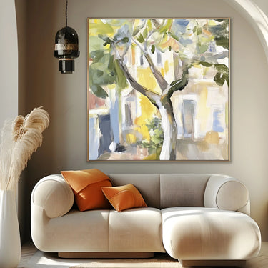 Quadro Stampa su Tela Cortile Fiorito - CupidoDesign