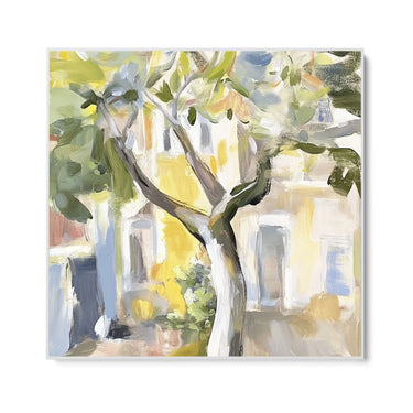 Quadro Stampa su Tela Cortile Fiorito - CupidoDesign