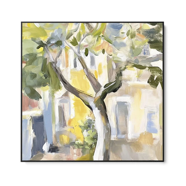 Quadro Stampa su Tela Cortile Fiorito - CupidoDesign